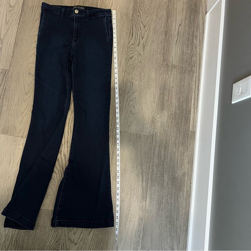 Abercrombie & Fitch Blue Flare Wide Leg Jeans 27 - Picture 10 of 11
